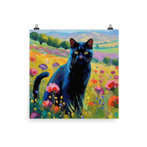 PugMug Custom Black Exotic Cat Poster