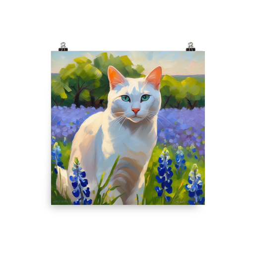 PugMug Custom White Companion Cat Poster