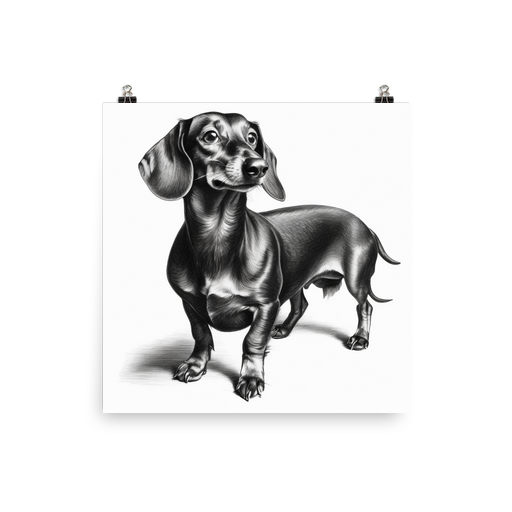 PugMug Custom Black Dachshund Poster