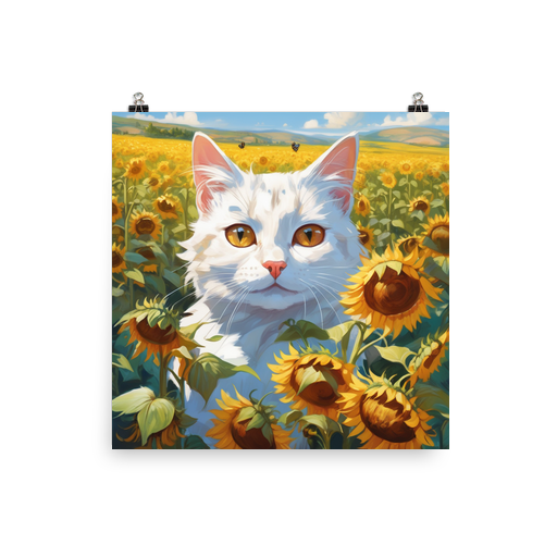 PugMug Custom White Companion Cat Poster
