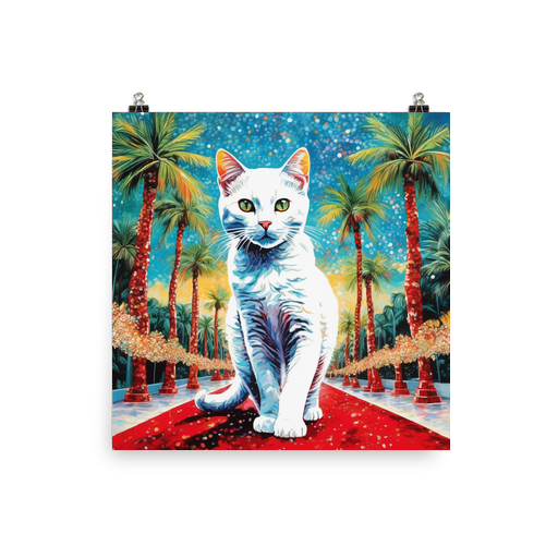 PugMug Custom White Companion Cat Poster