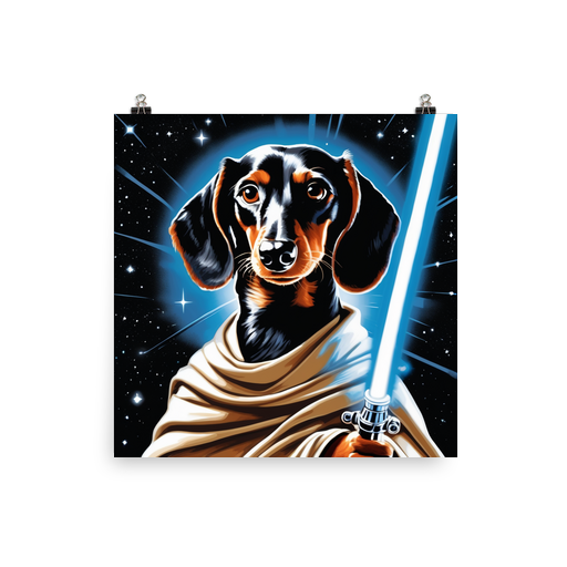 PugMug Custom Black Dachshund Poster