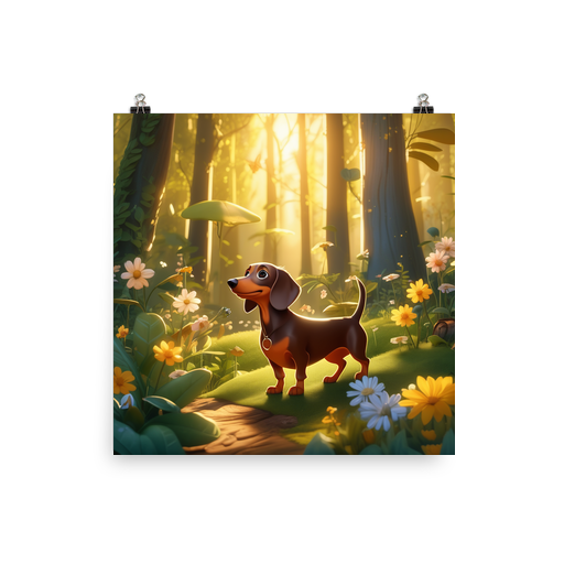 PugMug Custom Tan Dachshund Poster