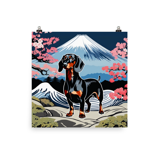 PugMug Custom Black Dachshund Poster