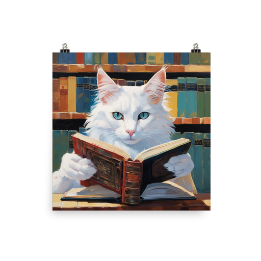 PugMug Custom White Companion Cat Poster