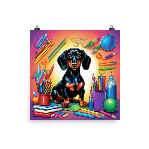 PugMug Custom Black Dachshund Poster