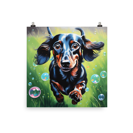 PugMug Custom Black Dachshund Poster