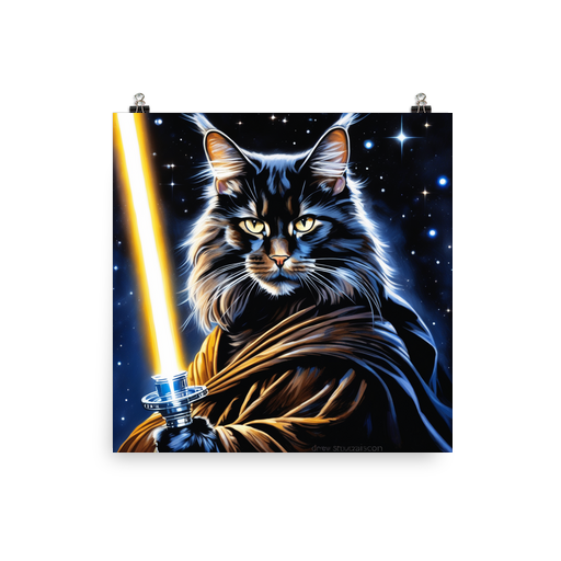 PugMug Custom Black Maine Coon Cat Poster