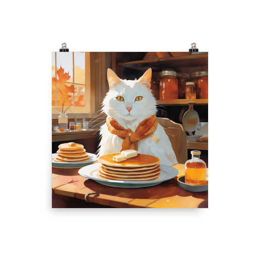 PugMug Custom White Companion Cat Poster