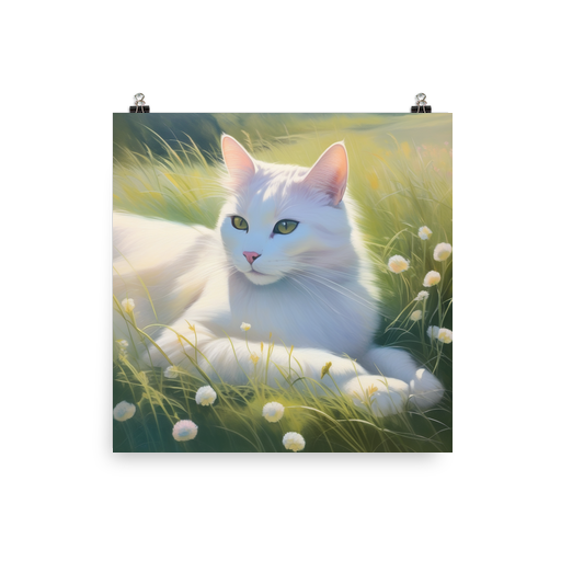 PugMug Custom White Companion Cat Poster