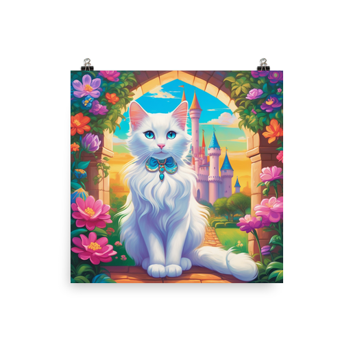 PugMug Custom White Companion Cat Poster