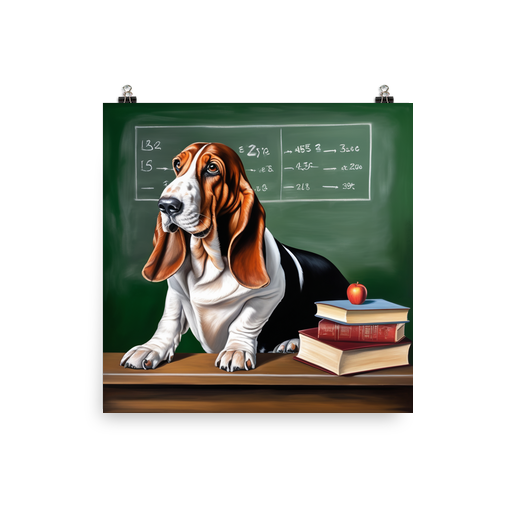 PugMug Custom Basset Hound Poster