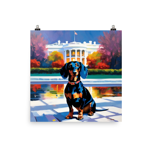 PugMug Custom Black Dachshund Poster