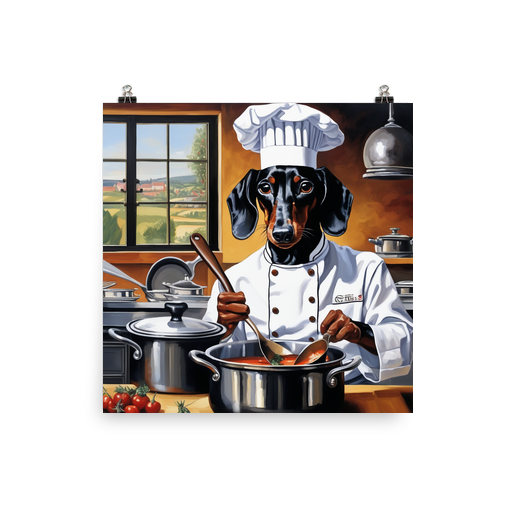 PugMug Custom Black Dachshund Poster