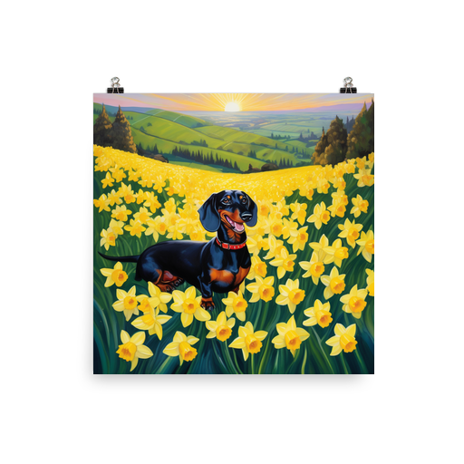PugMug Custom Black Dachshund Poster