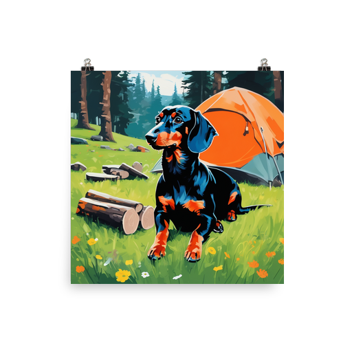 PugMug Custom Black Dachshund Poster