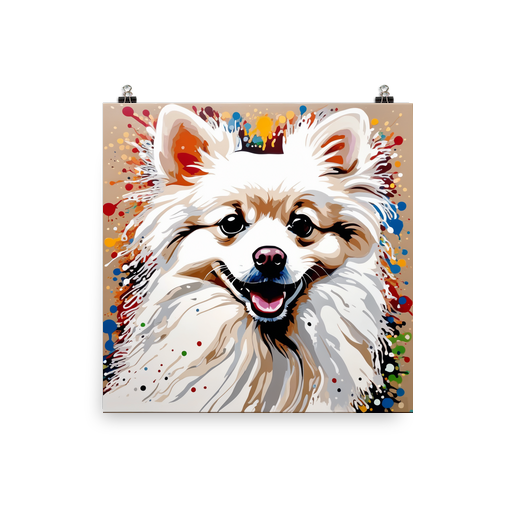 PugMug Custom White Pomeranian Poster