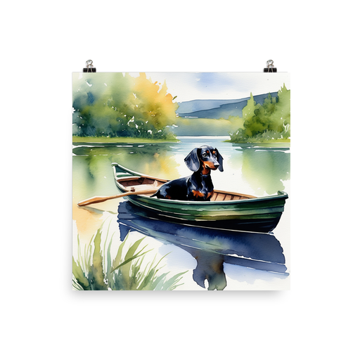 PugMug Custom Black Dachshund Poster