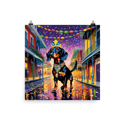 PugMug Custom Black Dachshund Poster