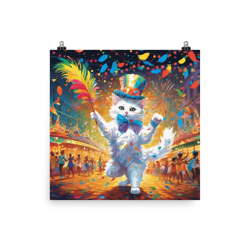 PugMug Custom White Companion Cat Poster