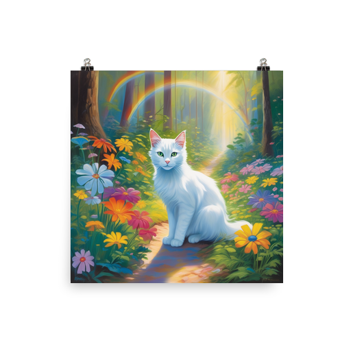 PugMug Custom White Companion Cat Poster