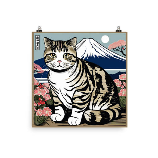 PugMug Custom Tabby Scottish Fold Cat Poster