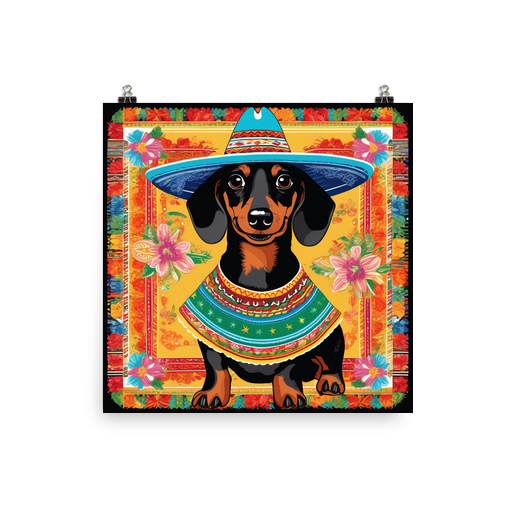 PugMug Custom Black Dachshund Poster