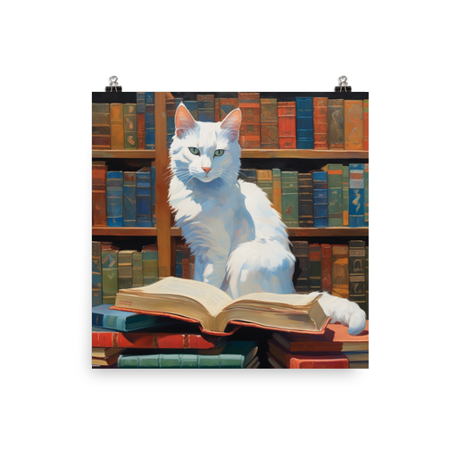 PugMug Custom White Companion Cat Poster
