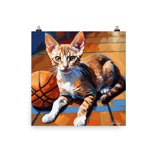 PugMug Custom Tabby Devon Rex Cat Poster
