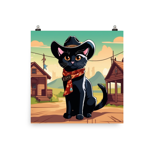 PugMug Custom Black Companion Cat Poster