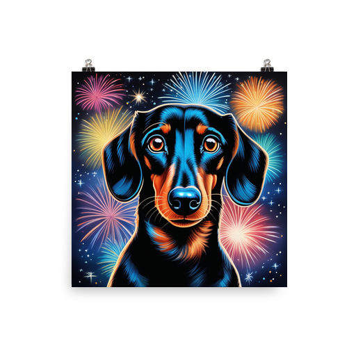 PugMug Custom Black Dachshund Poster