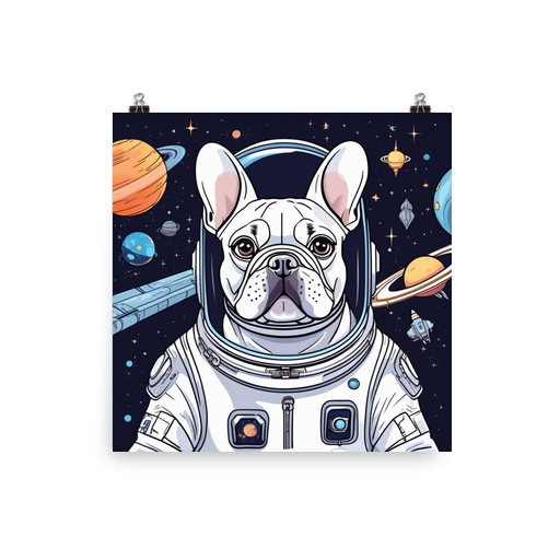 PugMug Custom White French Bulldog Poster