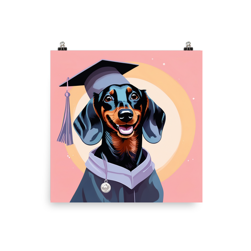 PugMug Custom Black Dachshund Poster