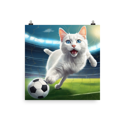 PugMug Custom White Companion Cat Poster