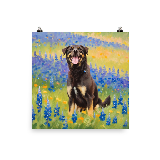 PugMug Custom Blue Poster