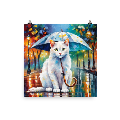 PugMug Custom White Exotic Cat Poster