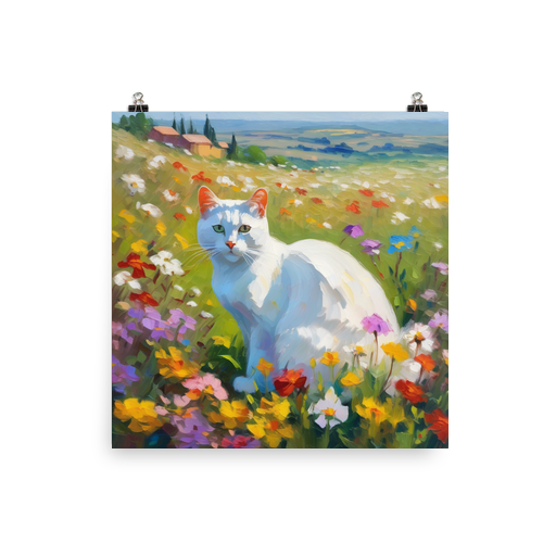 PugMug Custom White Exotic Cat Poster