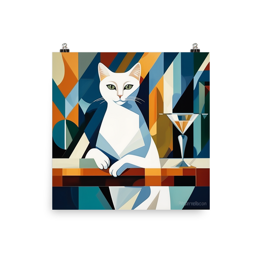 PugMug Custom White Companion Cat Poster