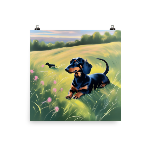 PugMug Custom Black Dachshund Poster