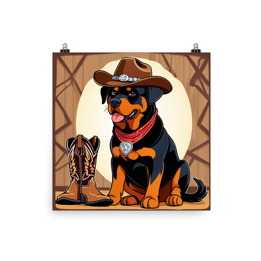 PugMug Custom Rottweiler Poster