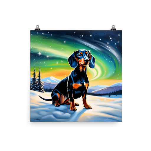 PugMug Custom Black Dachshund Poster