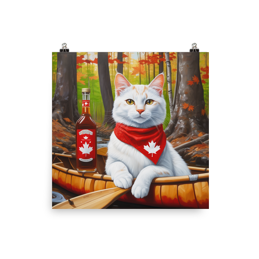 PugMug Custom White Companion Cat Poster