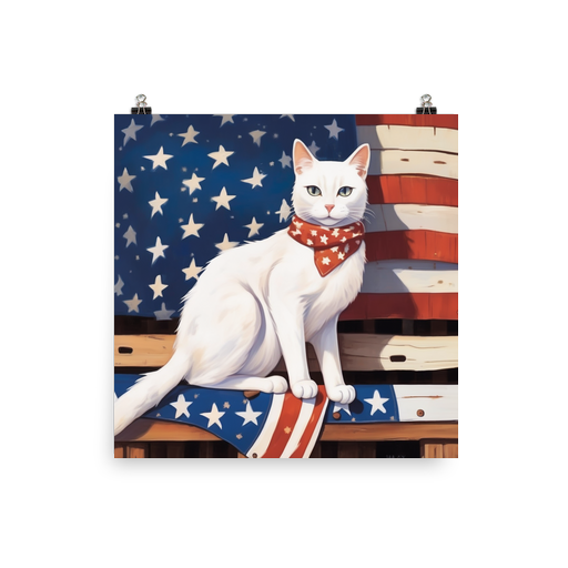 PugMug Custom White Companion Cat Poster