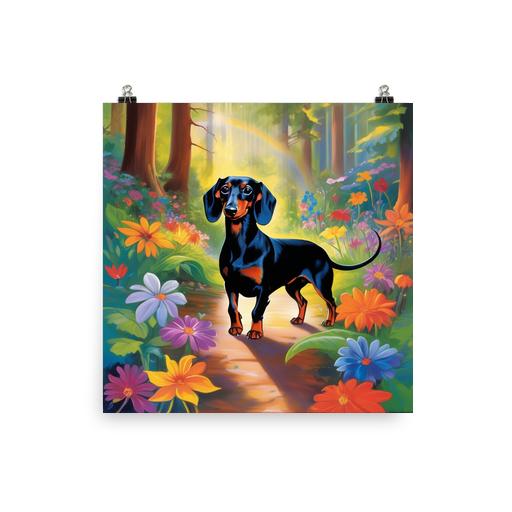 PugMug Custom Black Dachshund Poster
