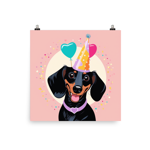 PugMug Custom Black Dachshund Poster