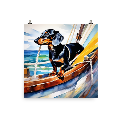 PugMug Custom Black Dachshund Poster