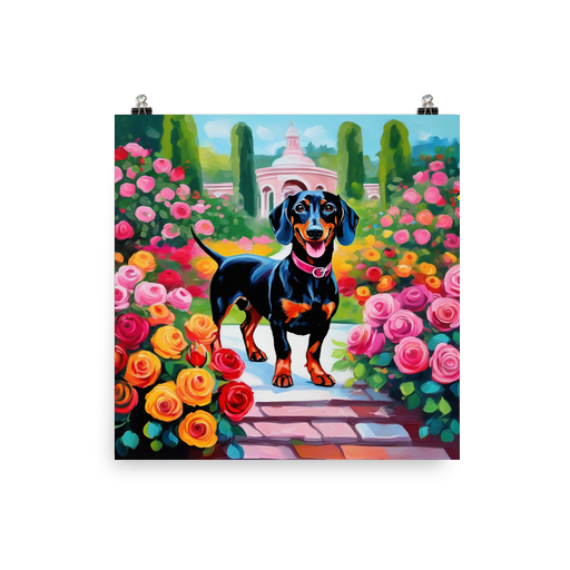PugMug Custom Black Dachshund Poster