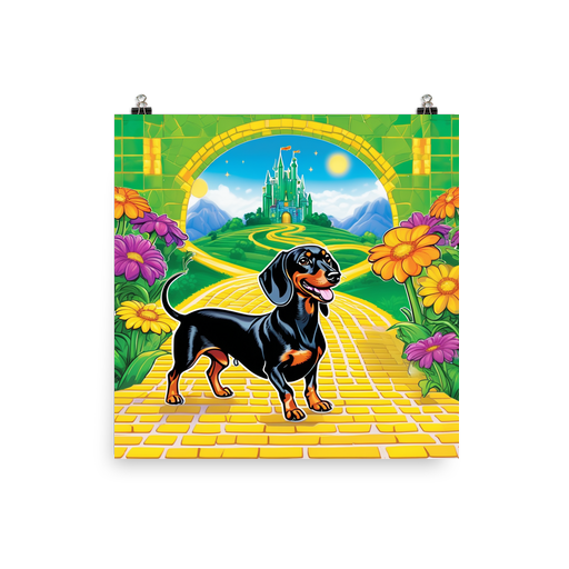 PugMug Custom Black Dachshund Poster