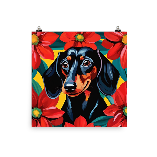 PugMug Custom Black Dachshund Poster