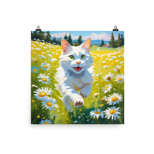 PugMug Custom White Companion Cat Poster